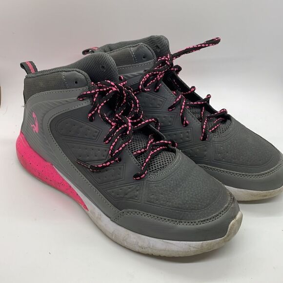 Shaq Footwear Precision Sneaker Girls Basketball Shoes Pink Gray Size 5 - Picture 2 of 10